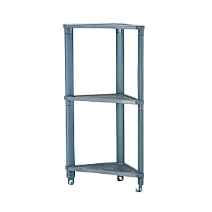 Полка Violet Vikea 787318 код 101250 угловая пластмассовая 3-ярусная 36.5*26*68 см