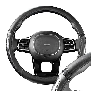 Оплетка экокожа Skyway Carbon-1 M черно/серая