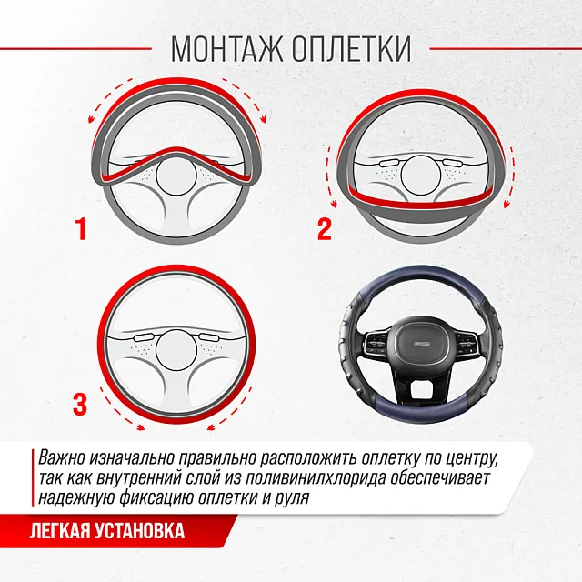 Оплетка экокожа Skyway Carbon- 2 M Черно/Синяя