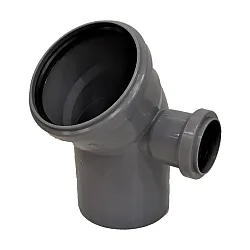 Отвод МультиМирПласт 110*50 мм 45° правый с кольцом