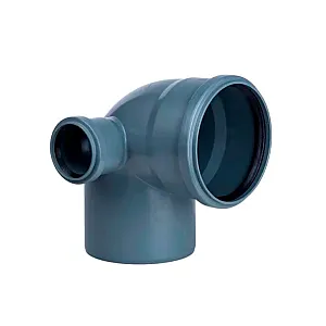 Отвод для внутренней канализации МультиМирПласт 110*50 мм 87.5° правый