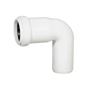 Отвод 32 мм 90° с кольцом белый