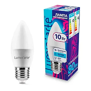 Лампа светодиодная Lumin-arte LSTD-С37 10Bт 6500К Е27 3/100