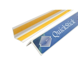 Уголок алюминиевый ПилотПро 13689 Quick Stick 20*20*1 мм 2 м белый муар