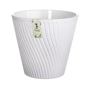 Горшок VipSet AML-2,7-01 Луи с дренажной системой белый 2.7 л