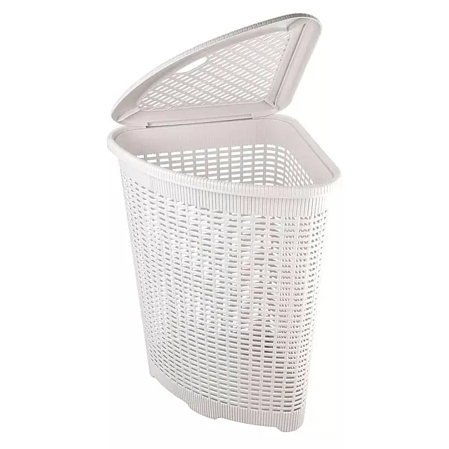 Корзина для белья Econova 433217516 пластмассовая белая 50 л