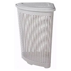 Корзина для белья Econova 433217530 пластмассовая светло-серая 50 л
