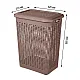 Корзина для белья Econova 431293414 пластмассовая коричневая 50 л
