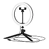 Светильник кольцевой Gauss с комплектом креплений для установки телефона USB