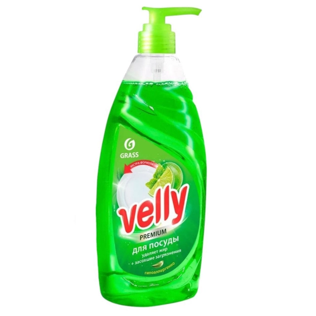 Средство для мытья посуды Grass Velly Premium лайм и мята 125424 1 л Средство для мытья посуды Grass Velly Premium лайм и мята 125424 1 л