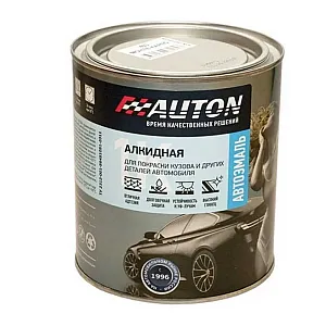 Эмаль автомобильная алкидная AUTON ATN-P07276-08 черная матовая 0.8 л