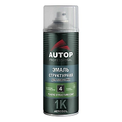 Эмаль структурная Autop №4 ATP-A07583 для пластика черная крупная 520 мл