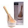 Подставка для ложки Nouvelle Home фарфоровая 11*10 см + ложка бамбуковая 22 см
