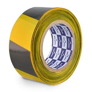 Лента оградительная Klebebander i_520Y неклейкая чёрно-желтая 50 мм*200 м