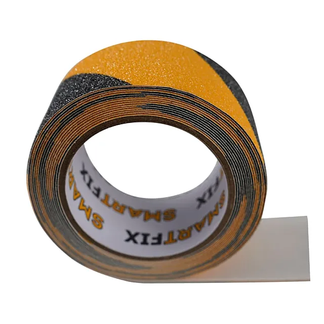 Лента противоскользящая SmartFix ANTI-SLIP клейкая чёрно-жёлтая 50 мм*5 м