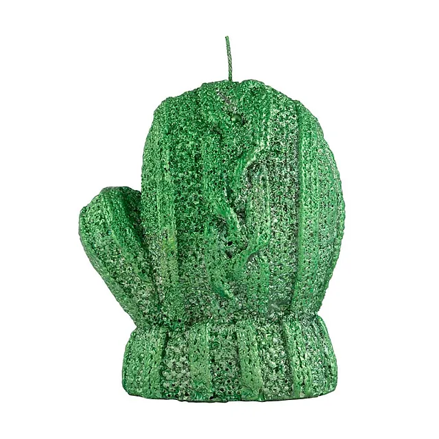 Свеча Волшебная страна Варежка 008336 зеленая лак