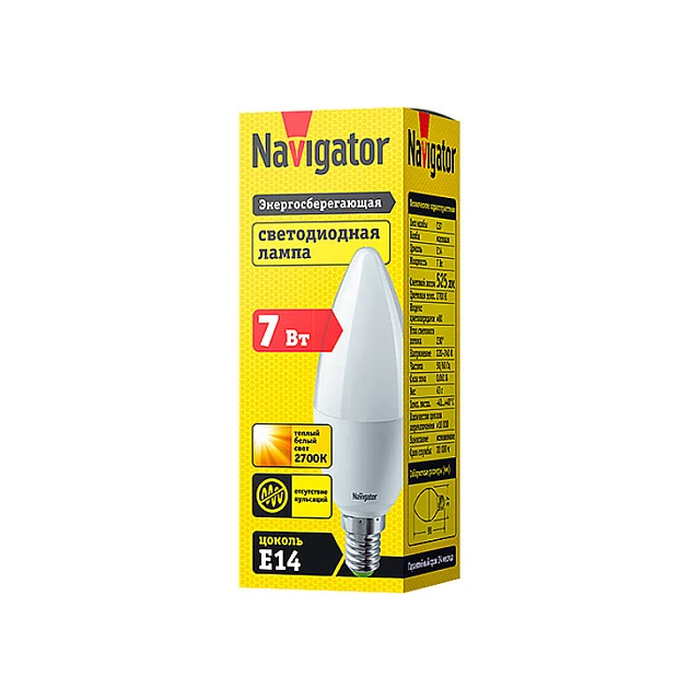 Лампа Navigator 82 505 NLLB С37 7 230 2.7K E14 FR Лампа Navigator 82 505 NLLB С37 7 230 2.7K E14 FR