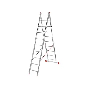 Лестница двухсекционная Новая высота NV222 2*10 ступеней