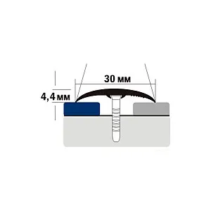 Порог-держатель PKD ПД-02 ск дуб темный 30 мм 0.9 м
