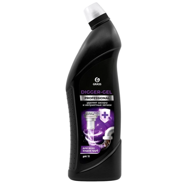 Средство щелочное Grass Digger-gel Professional 125569 для прочистки канализационных труб 1 л