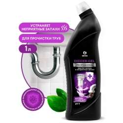 Средство щелочное Grass Digger-gel Professional 125569 для прочистки канализационных труб 1 л