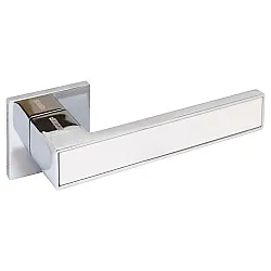 Ручка дверная Аллюр Лана CP/W 86211 13793 хром/белый