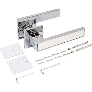 Ручка дверная Аллюр Лана CP/W 86211 13793 хром/белый