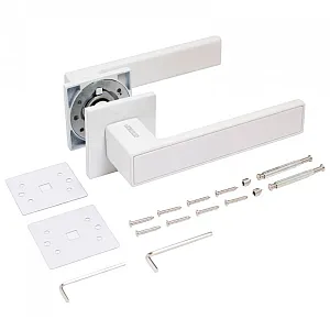 Ручка дверная Аллюр Лана W/W 86110 белый