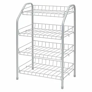 Этажерка для обуви Nika ЭТ2/МС 4-х секционная матовый серый 460*280*700 мм