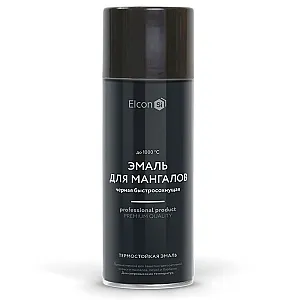Эмаль термостойкая Elcon Max Therm для мангалов 1000°С черная 520 мл