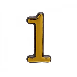 Цифра дверная 1 Аллюр пластиковая клеящаяся золото