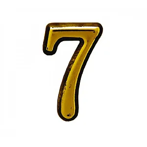Цифра дверная 7 Аллюр пластиковая клеящаяся золото 50 мм