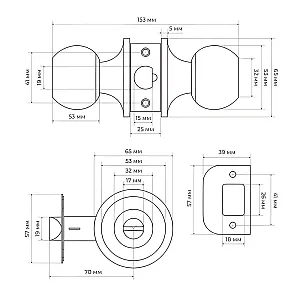 Защелка Стандарт 607 PS GP золото