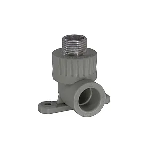 Колено РосТурПласт 11049 ПП комбинированное с креплением наружная резьба 20*1/2