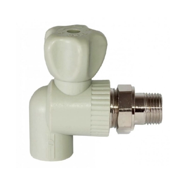Кран PP-R шаровой Valfex 10148020Г угловой для радиатора НР Дн 20*1/2 Кран PP-R шаровой Valfex 10148020Г угловой для радиатора НР Дн 20*1/2