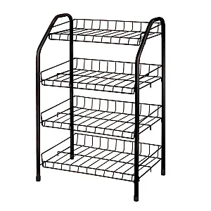 Этажерка для обуви Nika ЭТ2/Ч 4-х секционная черный 460*280*700 мм