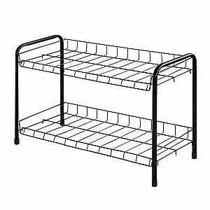 Этажерка для обуви Nika ЭТ3/Ч 2-х секционная черная 660*280*440 мм