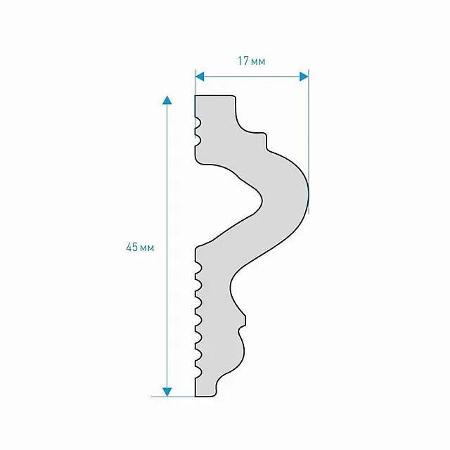Молдинг Bello Deco XPS M 10 45*17 мм
