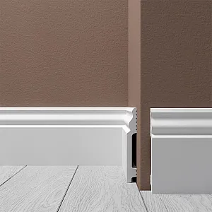 Плинтус напольный Де-багет XPS polymer Н2 100*13 мм