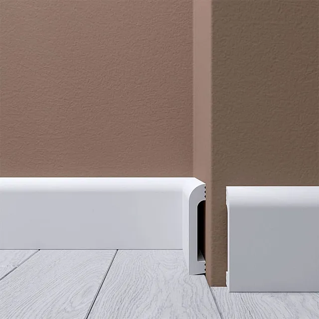 Плинтус напольный Де-багет XPS polymer H 6 80*15 мм