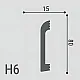 Плинтус напольный Де-багет XPS polymer H 6 80*15 мм