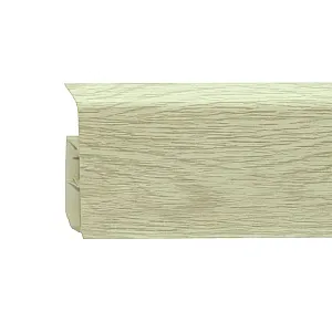 Плинтус Winart Quadro 323 дуб льняной со съемной панелью 80 мм 2.2 м