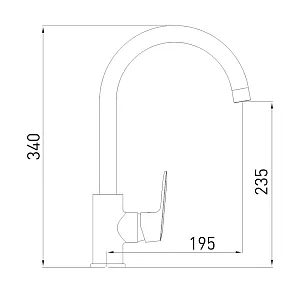 Смеситель для кухни Gross Aqua Flat 3119520C-B02