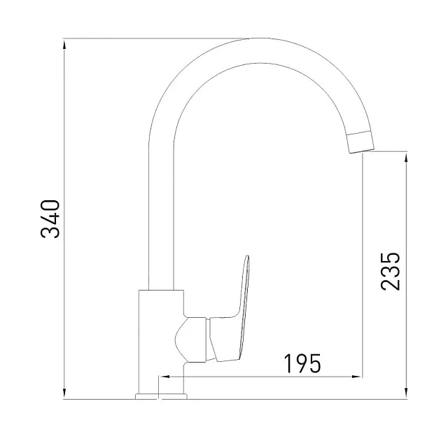 Смеситель для кухни Gross Aqua Flat 3119520C-B02