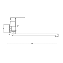 Смеситель для ванны Gross Aqua Edge 2800880C-35F