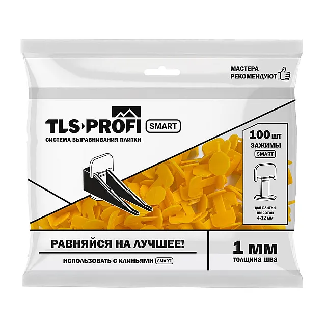 Система выравнивания плитки TLS-Profi Smart TLSZA012023 зажим 1 мм 100 шт