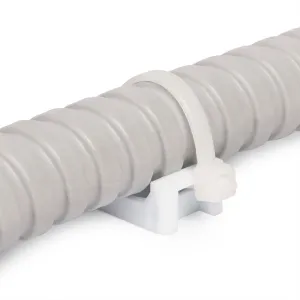 Площадка монтажная Fortisflex 53313 ПМО 22*16 мм белая 100 шт