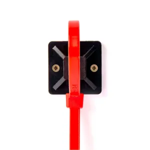 Площадка Fortisflex 63095 самоклеящаяся ПМС 25*25 мм черная 100 шт