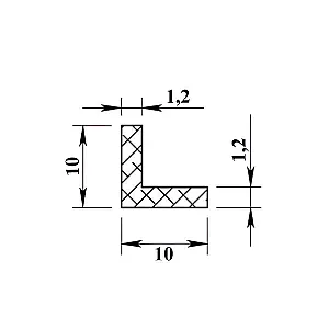 Алюминиевый уголок ПилотПро 10*10*1.2*1000 мм серебро
