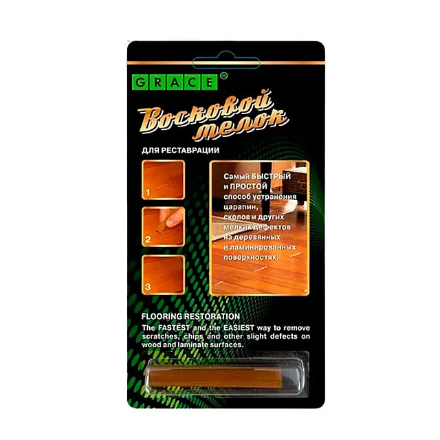 Восковой мелок Grace для ремонта сколов на ламинате и паркете орех